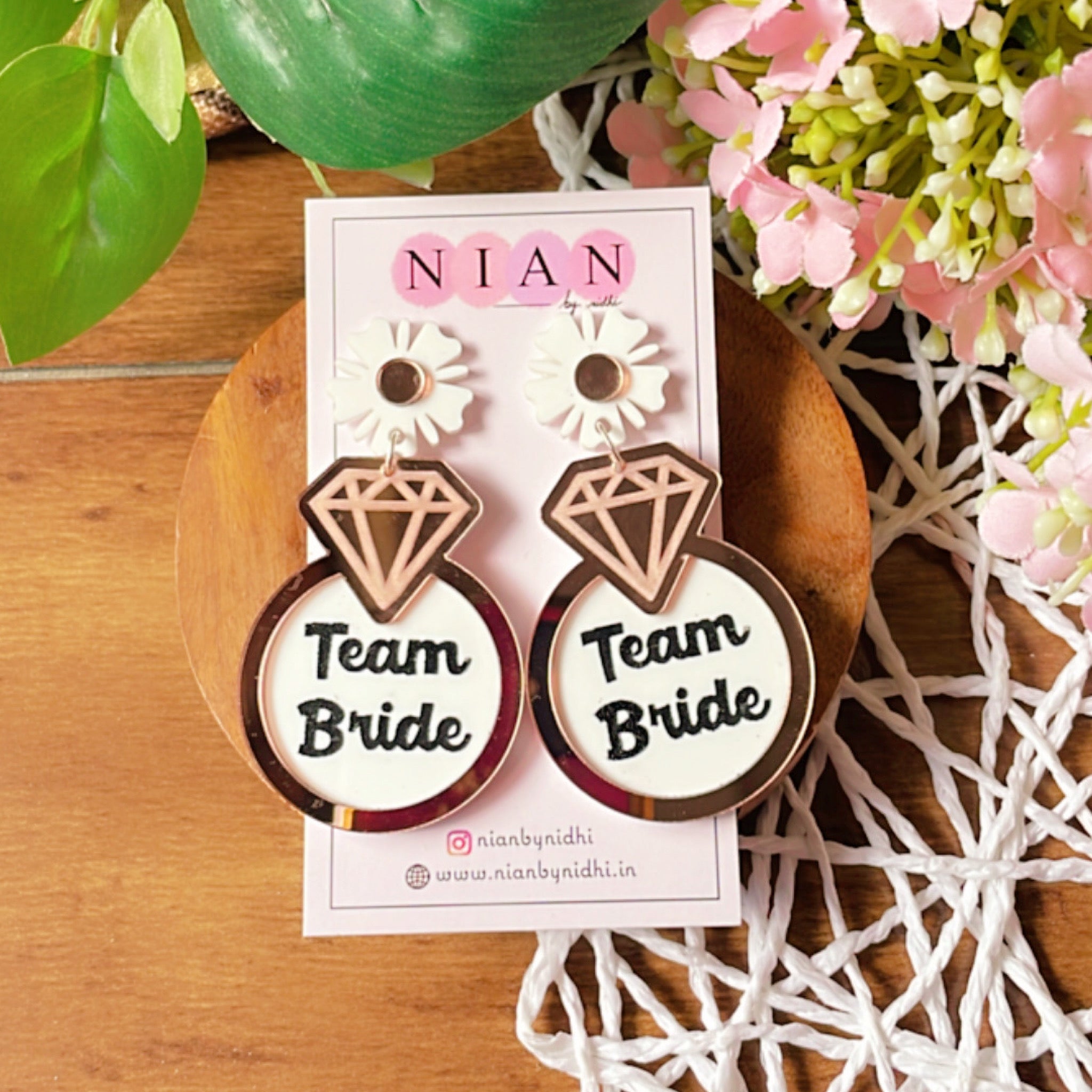 Team on sale bride earrings