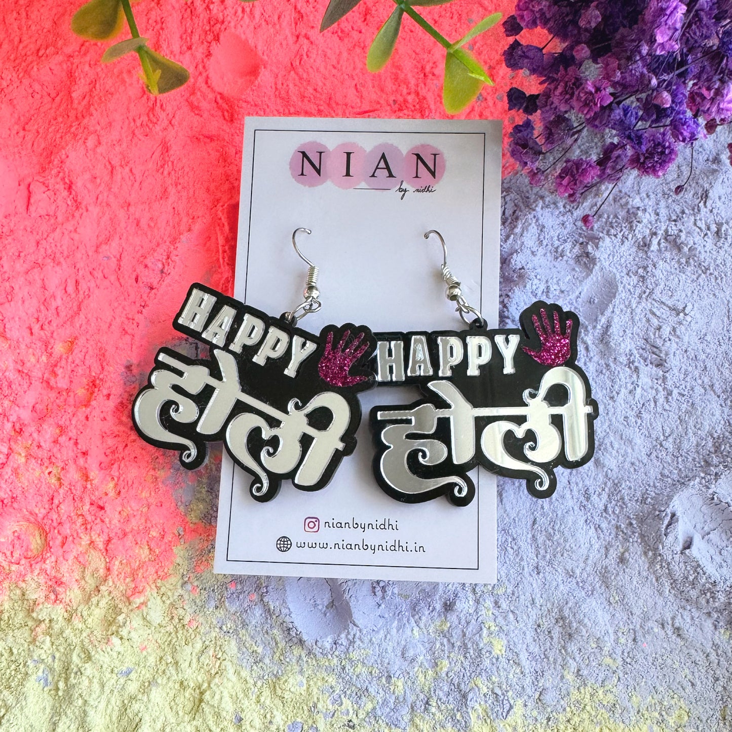 Happy Holi Earrings