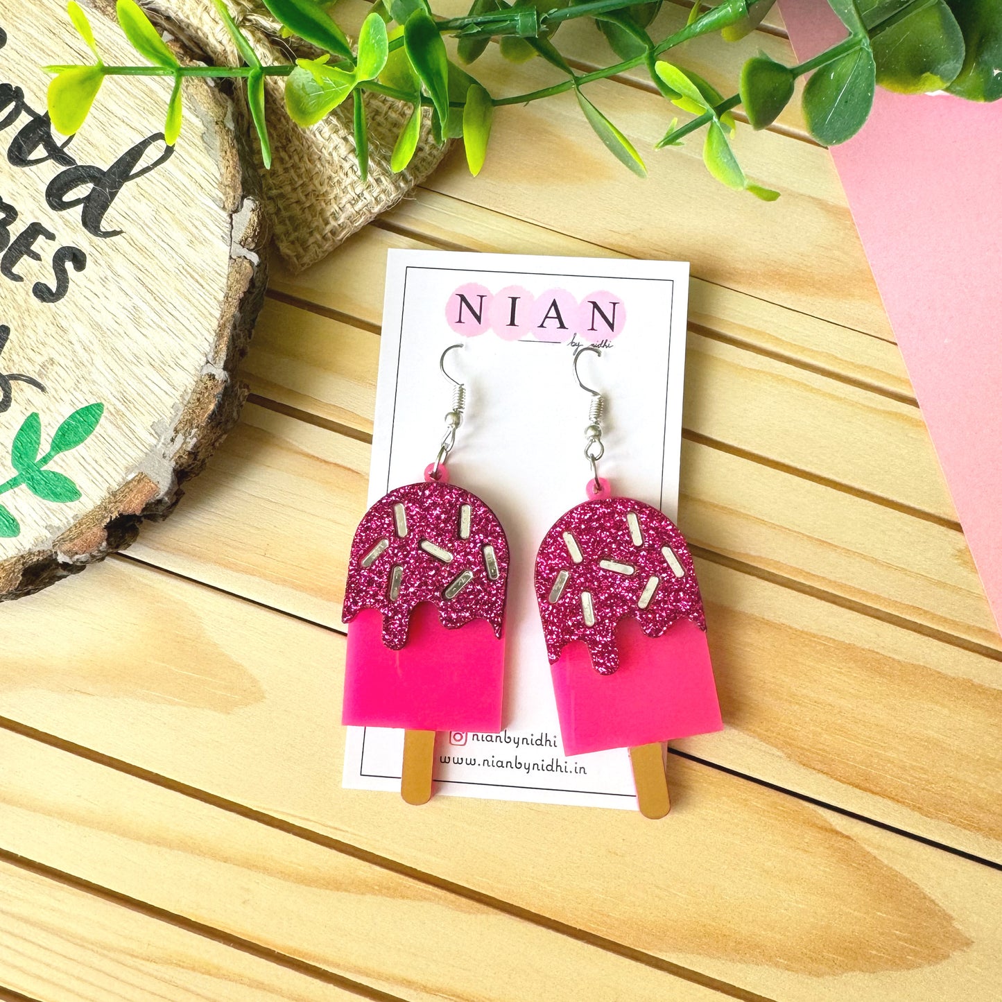 Pink Popsicle Earrings