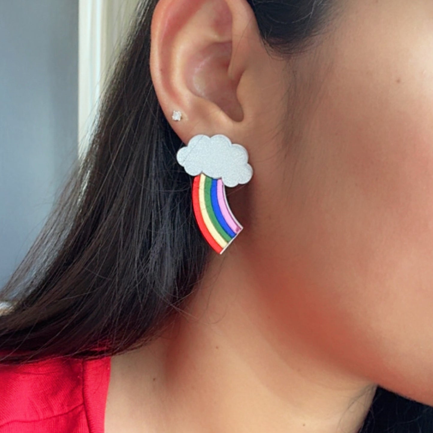 Cloudy Rainbow Earrings